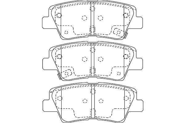 KAVO PARTS Комплект тормозных колодок, дисковый тормоз BP-3048